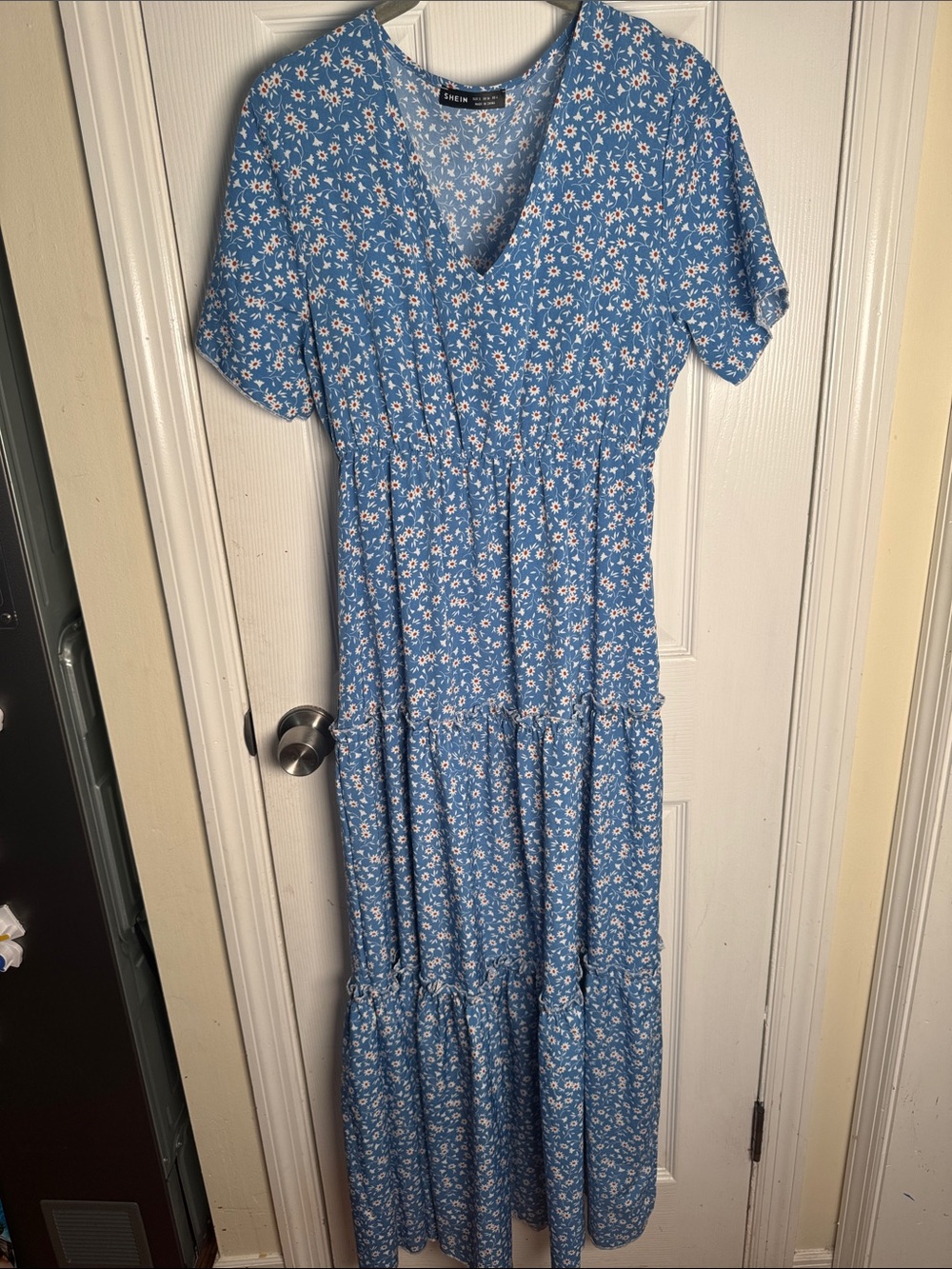 Light Blue Floral Maxi Dress
